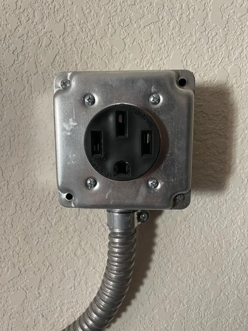 NEMA 14-50 outlet installed for Smart Home Electrical in Patterson